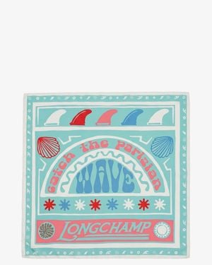 Longchamp Silk Foulard - Blue