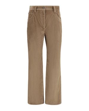 Brunello Cucinelli Corduroy Pants Cappuccino - Natural