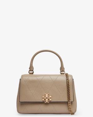 Tory Burch Charlie Quilted Chain Wallet Crossbody Bag - Natural