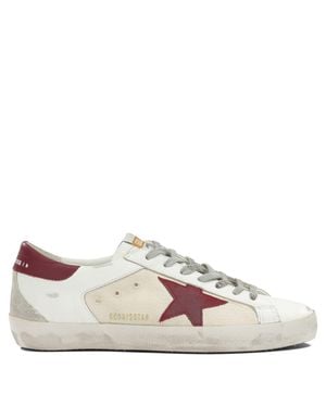 Golden Goose "Super Star Double Quarter" Low Top Trainers - Red
