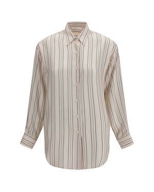 Umit Benan Shirt Marghe Silk - White