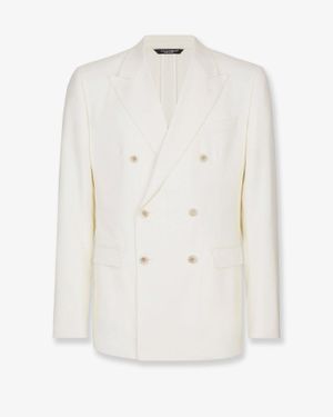 Dolce & Gabbana Dolce & Gabbana Taormina Linen Blazer - White