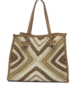 Gianni Chiarini Marcella Medium Shoulder Bag - Natural