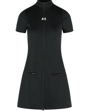 Courreges 'Interlock' Polyester Dress - Black