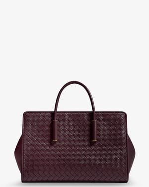 Bottega Veneta Small Leather Tote Bag - Purple