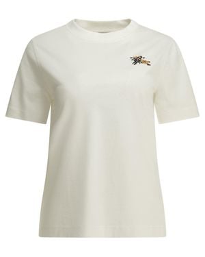 Burberry Knight Check Crew-Neck T-Shirt - White