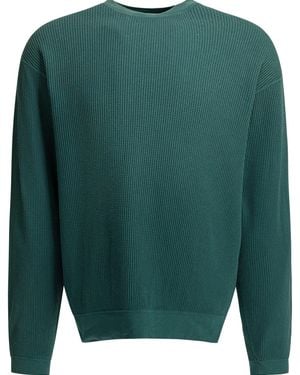 Kapital Eco Waffle Big Crew Sweatshirt - Green