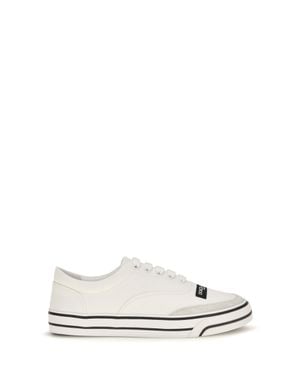 Dolce & Gabbana Dolce & Gabbana Sailing Canvas Sneakers Cream - White