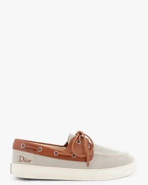 Dior Dior Chester Dioriviera Canvas And Leather Loafers - Brown