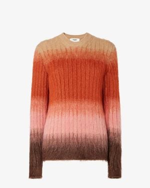 Fendi Mohair Crewneck Sweater - Orange