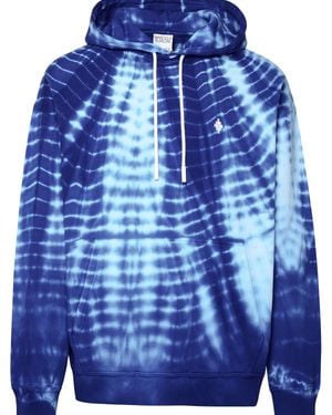 Marcelo Burlon 'Aop Soundwaves' Cotton Sweatshirt - Blue