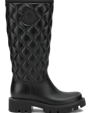 Moncler "Kickstream Quilt" Rain Boots - Black