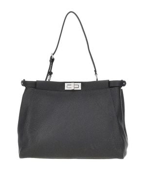 Fendi Cuoio Romano Large 'My Peekabo' Bag - Black
