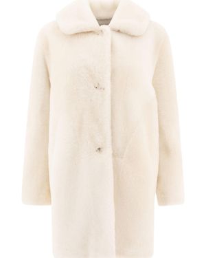 B&W Reversibile Shearling Coat - Natural