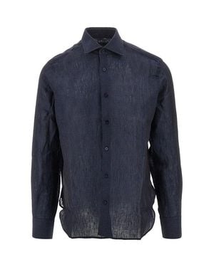 Herno Summer Linen Shirt - Blue