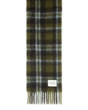 Closed Wool Blend Scarf - Green