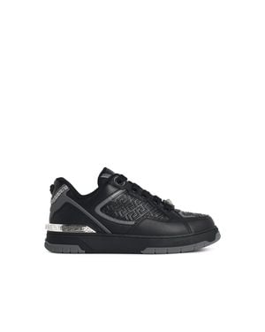 Versace 'Biggie' Leather Trainers - Black