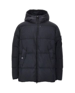 Stone Island Garment Dyed Crinkle Reps Ny Down Jacket - Black