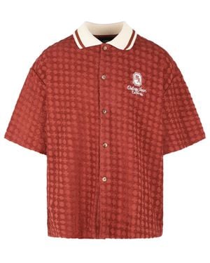 Amiri Brick Cotton Shirt - Red
