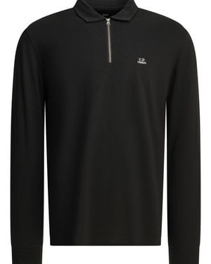 C.P. Company Half-Zip Polo Shirt - Black
