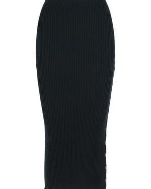 Courreges Merino Wool Blend Skirt - Black