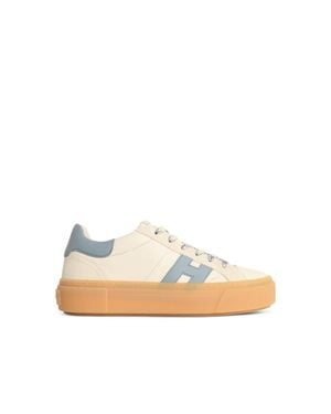 Hogan Crosswind Ivory Leather Trainers - White