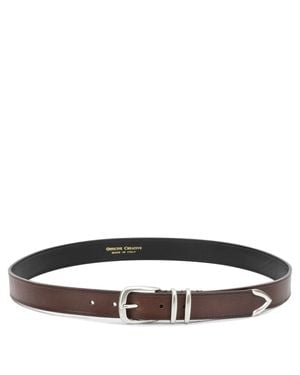Officine Creative Oc Strip Leather Belt - Brown