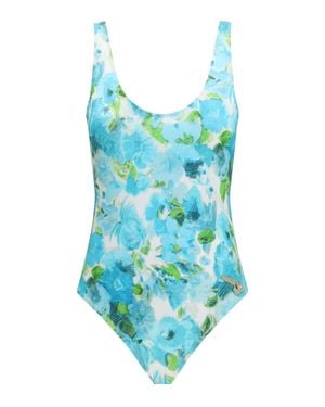 Chloé Chloé Aquatic Flowers Print One-Piece Swimsuit - Blue