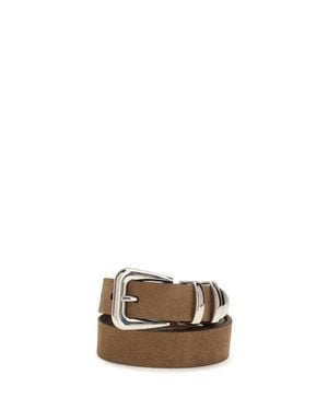 Brunello Cucinelli Suede Belt Nocciola - Brown
