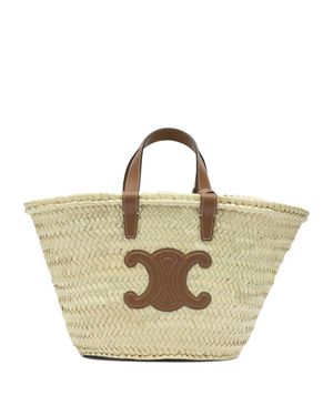 Celine "Teen Classic Panier" Small Handbag - Natural