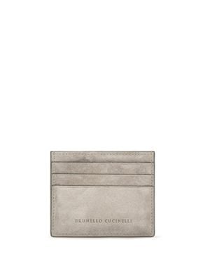 Brunello Cucinelli Suede Card Holder - White