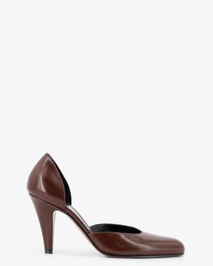 The Row D'Orsay Ornella Leather Court Shoes - White