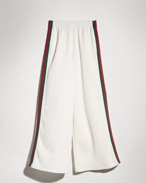 Gucci Joggers Trousers With Web Details - Natural
