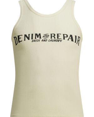 Kapital Denim Repair Tank Top - White