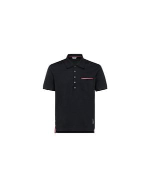 Thom Browne Short Sleeves Polo Dark - Black