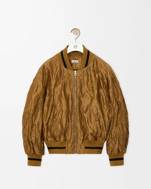 Loewe Technical Fabric Bomber Jacket - Brown