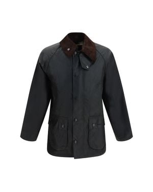 Barbour Bedale Wax Jacket Sage - Black