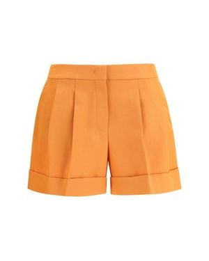 Fendi Grain De Poudre Wool Shorts - Orange