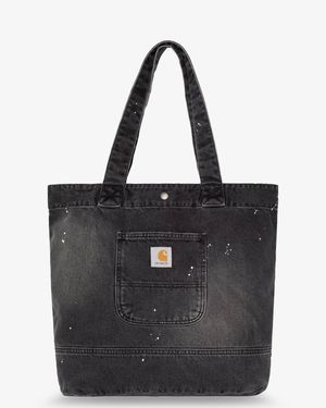 Carhartt Used-Effect Denim Shopping Bag - Black