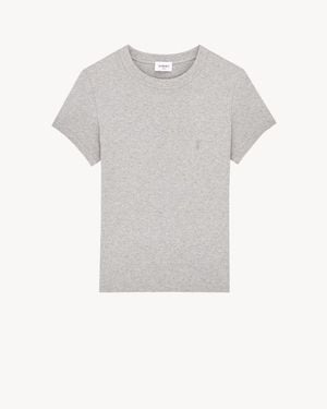 Saint Laurent Crewneck T-Shirt - Gray