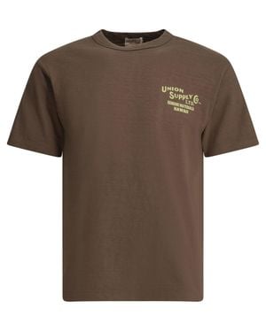 Sun Surf Crewneck T-Shirt - Brown