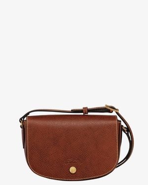 Longchamp Leather Crossbody Bag - Brown