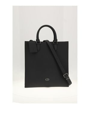 Dior Shopper Bag Cd Icon Leather Calf - Black