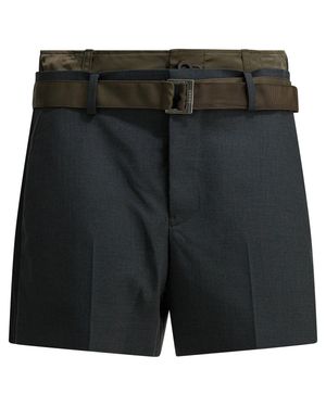 Sacai X Suiting" Formal Shorts - Black