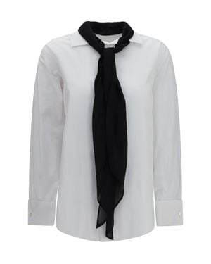 Sacai Cotton Poplin Scarf Shirt Off - Blue