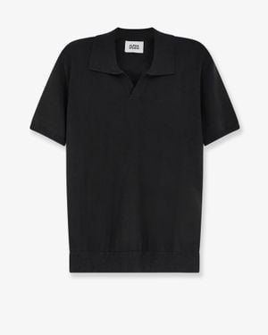 Alpha Studio Cotton Polo Shirt - Black