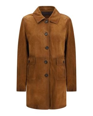 Valstar Suede Long Jacket Tobacco - Brown