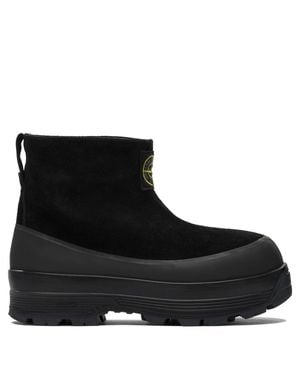 Stone Island Suede Ankle Boot - Black