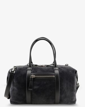 Tom Ford Buckley Holdall Suede Travel Bag - Black
