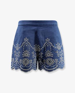 MC2 Saint Barth Shorts Amani Cotton - Blue